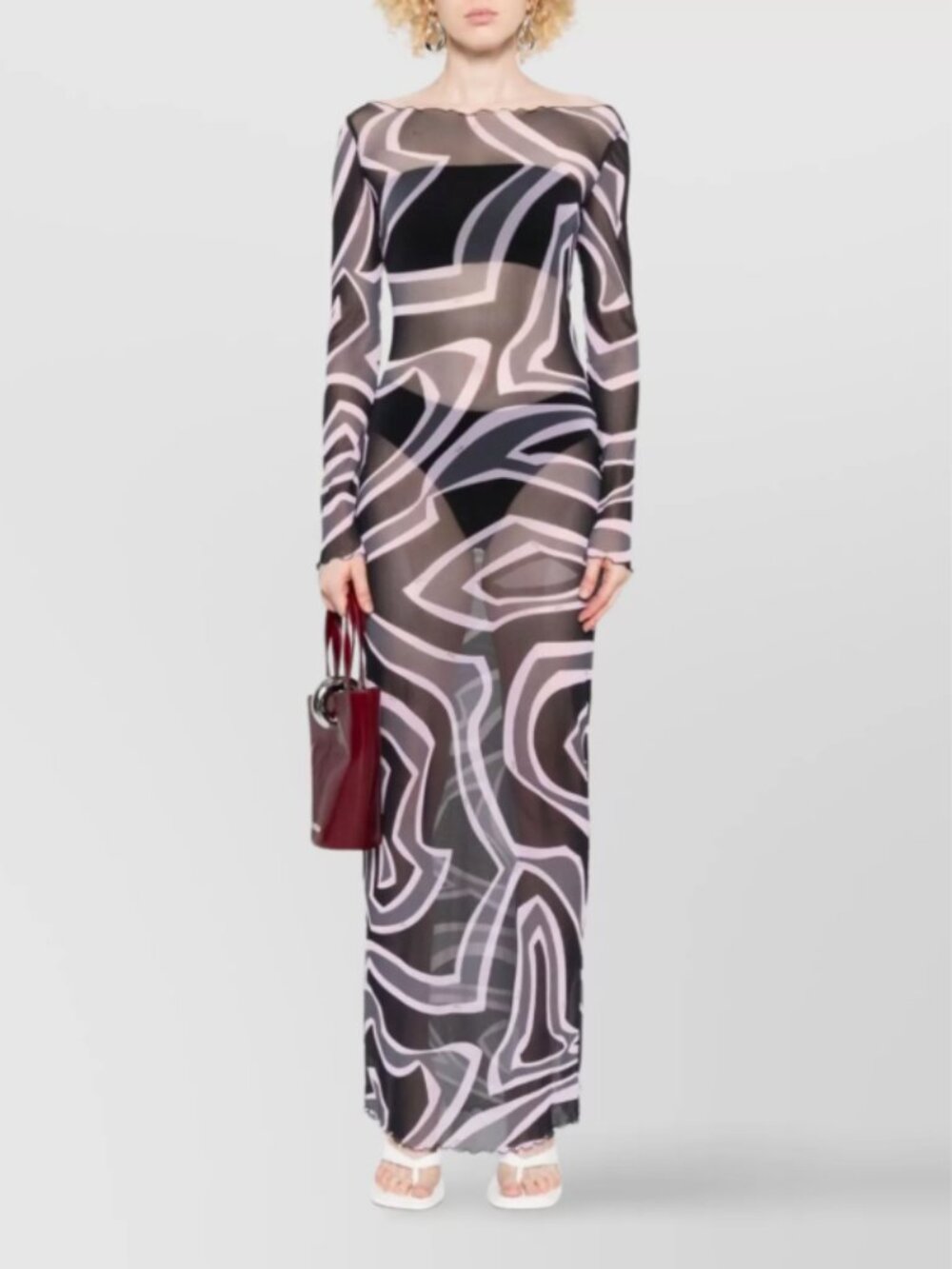 Pucci  printed tulle maxi dress